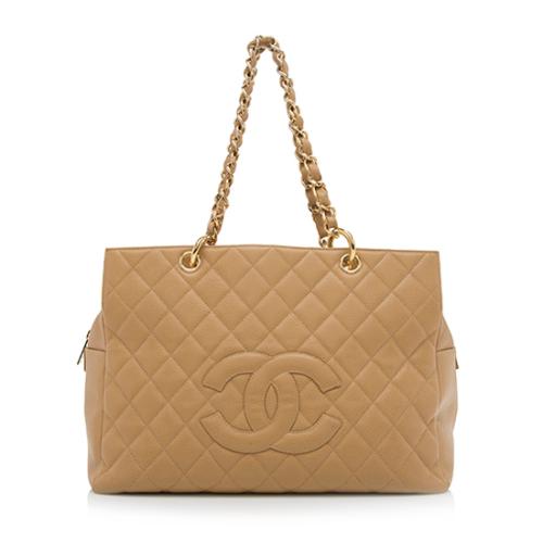 Chanel Caviar Leather Timeless Medium Shopping Tote