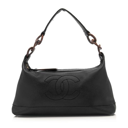 Chanel Caviar Leather Tortoise Shell CC Shoulder Bag
