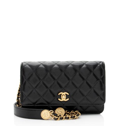 Chanel Caviar Leather Twist Your Buttons Wallet On Chain Bag