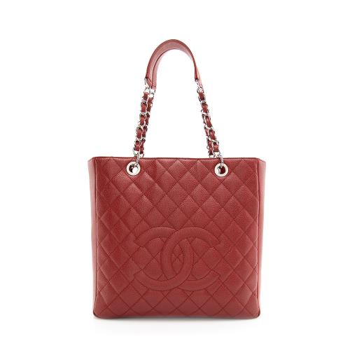 Chanel Caviar Leather Vertical Grand Shopping Tote