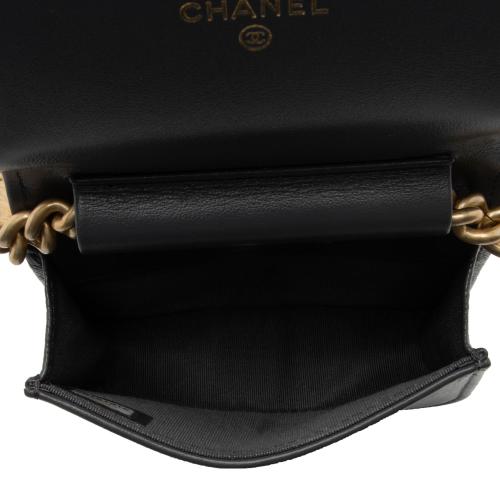 Chanel Chevron Caviar Leather Boy Waist Bag