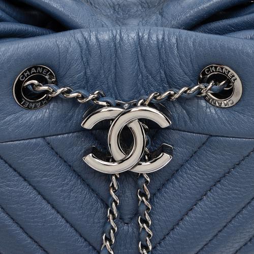 Chanel Chevron Goatskin CC Urban Spirit Small Bucket Bag