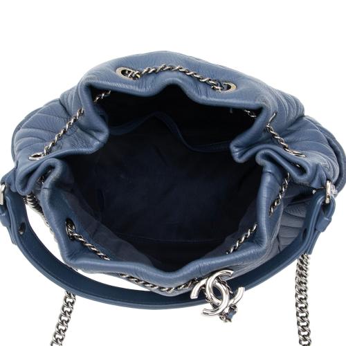 Chanel Chevron Goatskin CC Urban Spirit Small Bucket Bag