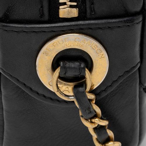 Chanel Chevron Lambskin Medallion Mini Camera Bag