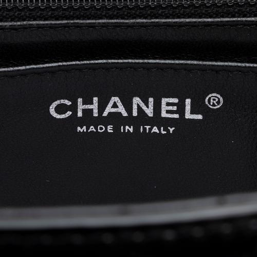 Chanel Chevron Patent Leather Classic Maxi Single Flap Bag - FINAL SALE
