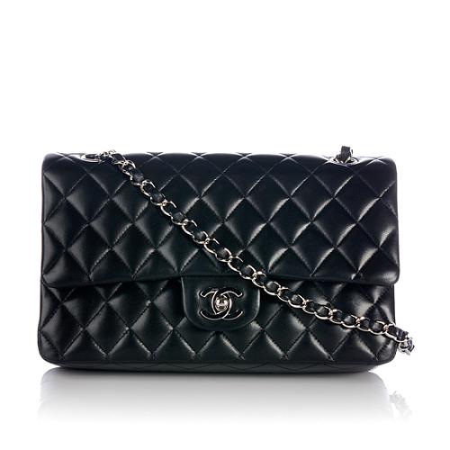 Chanel Classic 2.55 Quilted Lambskin Medium Double Flap Shoulder Bag