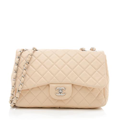 Chanel Lambskin Classic Jumbo Flap Shoulder Bag