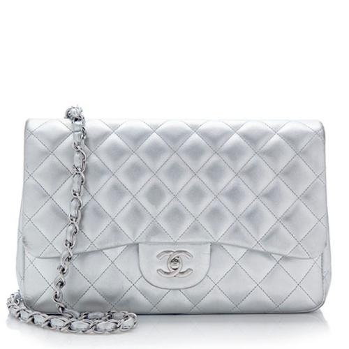Chanel Quilted Lambskin Classic Jumbo Flap Shoulder Bag