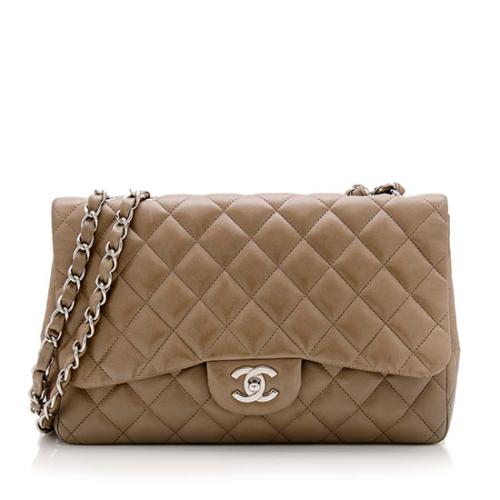 Chanel Classic Lambskin Jumbo Flap Shoulder Bag - FINAL SALE