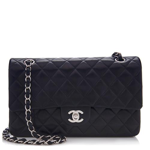 Chanel Lambskin Classic Medium Double Flap Shoulder Bag