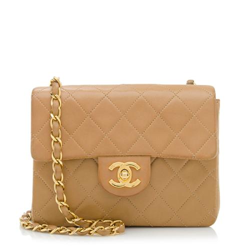 Chanel Vintage Quilted Lambskin Classic Square Mini Flap Bag