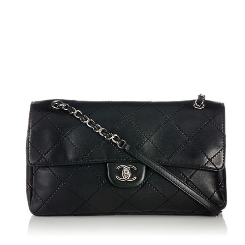 Chanel Classic Stitched Lambskin Flap Shoulder Bag