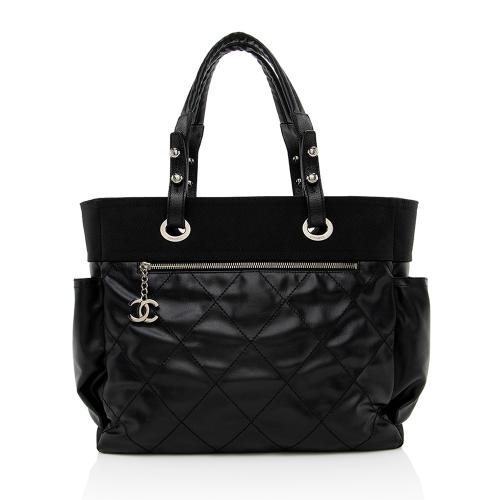 Chanel Coated Canvas Paris Biarritz Large Tote