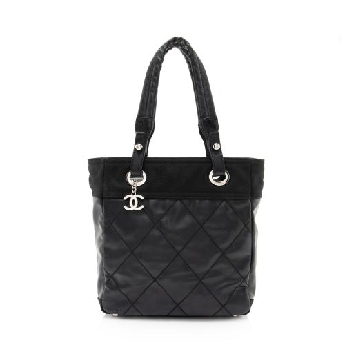 Chanel Coated Canvas Paris Biarritz Small Tote