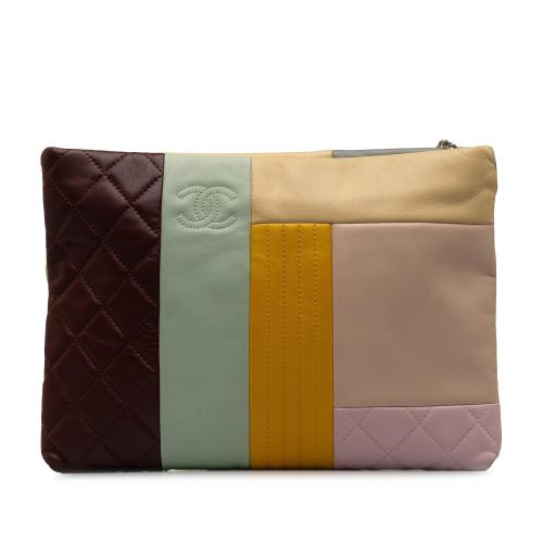 Chanel Colorblock Patchwork O Case Clutch