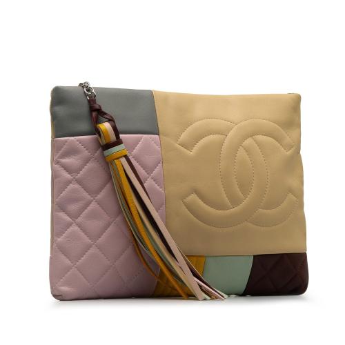 Chanel Colorblock Patchwork O Case Clutch