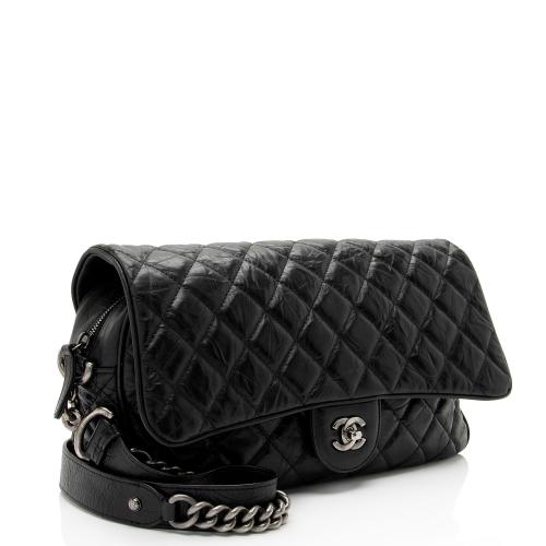Chanel Crumpled Calfskin Casual Rock Medium Flap Bag