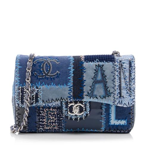 Chanel Denim Patchwork Classic Jumbo Flap Bag