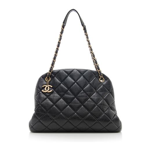 Chanel Distressed Calfskin Just Mademoiselle Bowler Bag