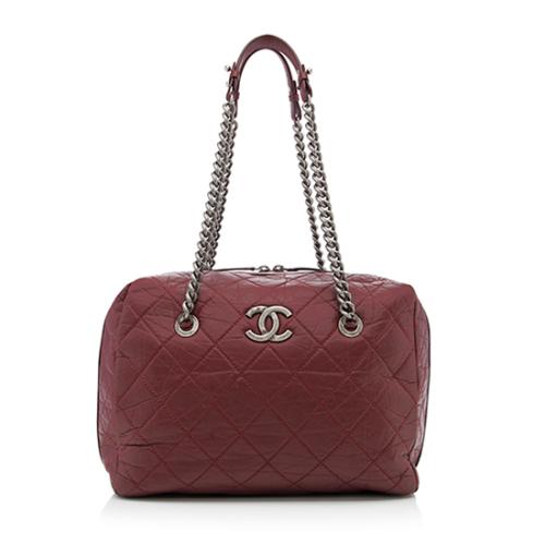 Chanel Distressed Calfskin Secret Tag Medium Bowler Bag