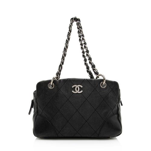 Chanel Distressed Caviar Leather Outdoor Ligne Satchel