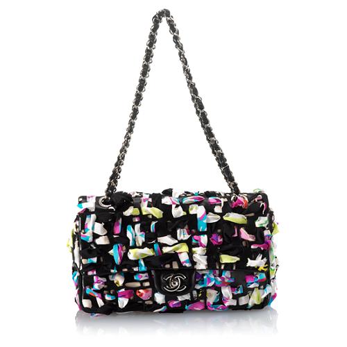 Chanel Distressed Lambskin & Mousseline Flap Bag