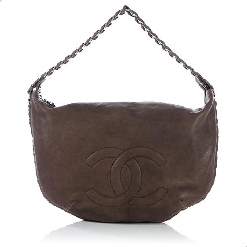 Chanel Distressed Leather Modern Chain Hobo