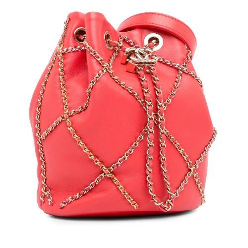 Chanel Entwined Chain Drawstring Bucket
