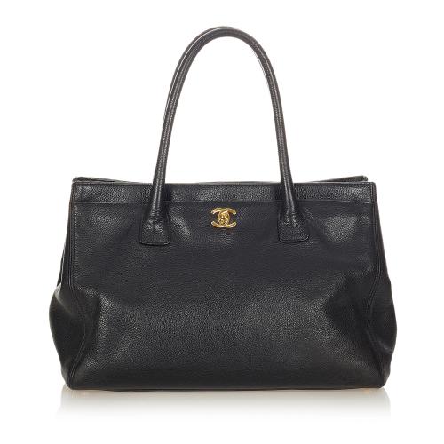 Chanel Executive Cerf Leather Handbag