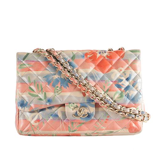 Chanel Floral Classic Flap Shoulder Bag, Chanel Handbags