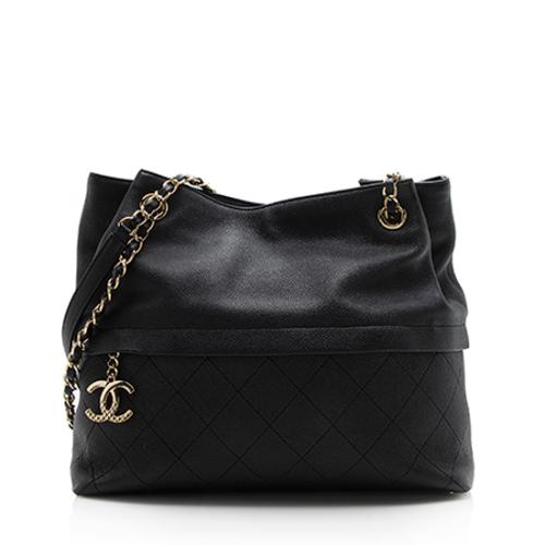 Chanel Grained Calfskin Cinched Tote