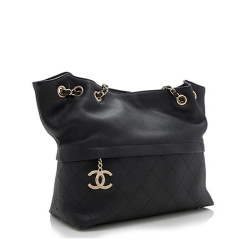Chanel Grained Calfskin Cinched Tote