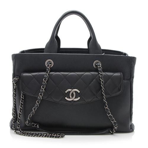 Chanel Grained Calfskin Coco Break Large Shopping Tote - FINAL SALE