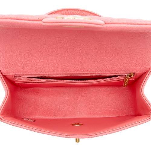 Chanel Grained Calfskin Rectangular Top Handle Mini Flap Bag