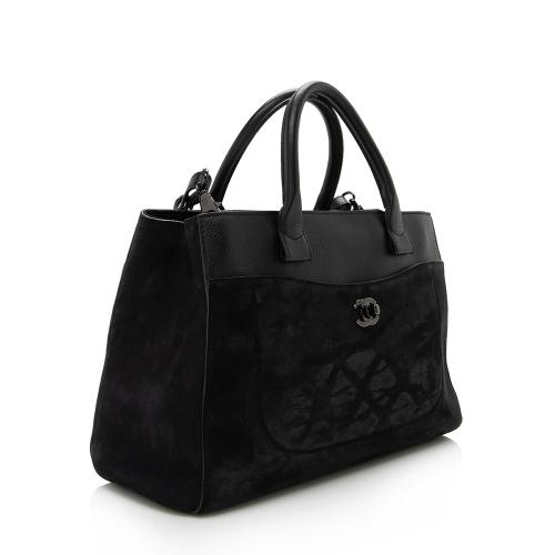 Chanel Grained Calfskin Suede Neo Executive Large Shopping Tote, Chanel  Handbags
