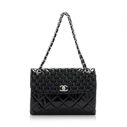 Chanel Patent Leather In The Business Flap Shoulder Bag