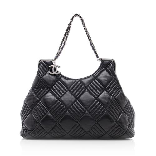 Chanel Leather In & Out Framed Shoulder Bag