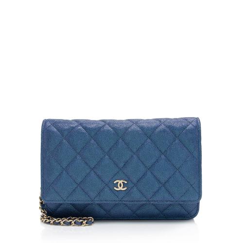 Chanel Iridescent Caviar Leather Classic Wallet on Chain Bag