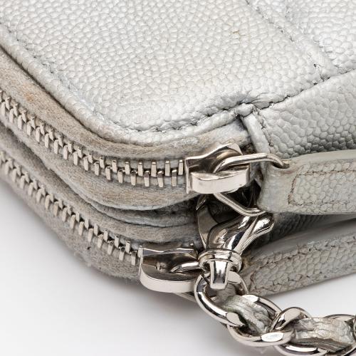 Chanel Iridescent Caviar Leather Vintage Mademoiselle Clutch with Chain, Chanel  Handbags