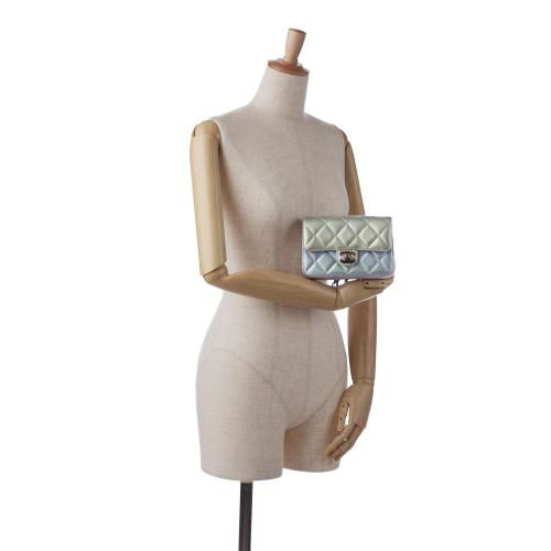 Chanel Iridescent Lambskin Wristlet Clutch Bag