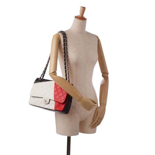 Chanel Jumbo Colorblock Classic Flap Bag