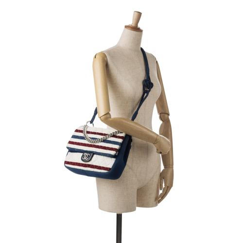 Chanel Jumbo Jersey Rope Flap Bag