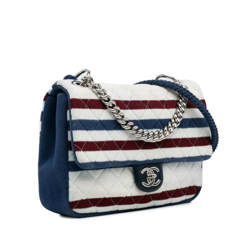 Chanel Jumbo Jersey Rope Flap Bag