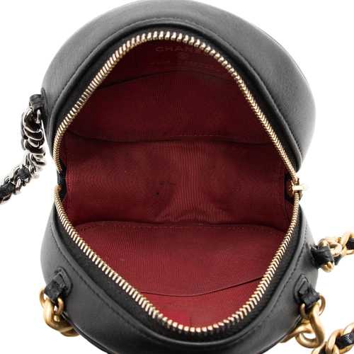 Chanel Lambskin 19 Round Clutch with Chain