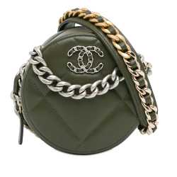 Chanel Lambskin 19 Round Clutch with Chain