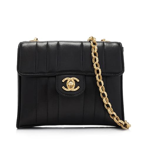 Chanel Vintage Quilted Vertical Lambskin Bijou Chain Square Mini Flap Bag