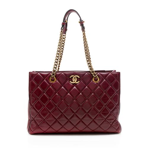 Chanel Lambskin Perfect Edge Chain Shopping Tote