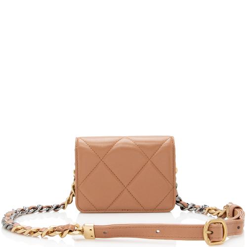 Chanel Lambskin Chanel 19 Flap Belt Bag