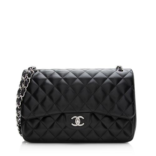 Chanel Lambskin Classic Jumbo Double Flap Bag 