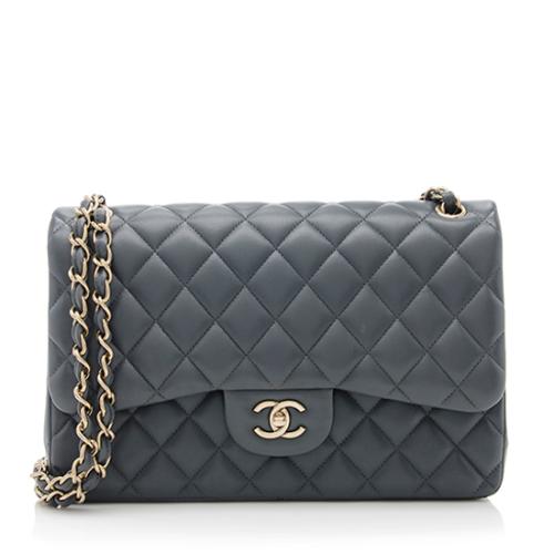Chanel Lambskin Classic Jumbo Double Flap Bag 